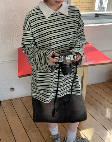 Ucho Washing Denim Midi Skirt